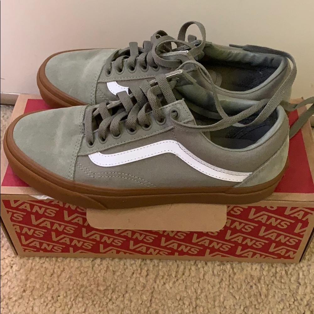 Vans Gray and White Sneakers
